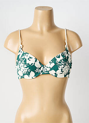 Haut de maillot de bain stretch haut soutien-gorge balconnet vert WATERCULT femme