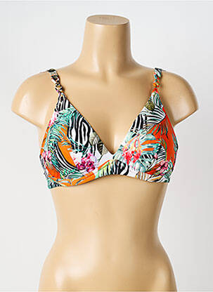 Haut de maillot de bain stretch haut soutien-gorge emboitant blanc LISE CHARMEL femme