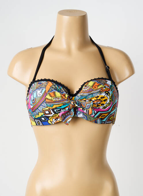 Haut de maillot de bain stretch haut bandeau noir ANTIGEL femme