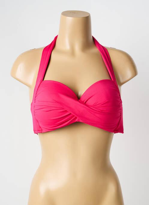 Haut de maillot de bain stretch haut soutien-gorge moulé rose SEAFOLLY femme
