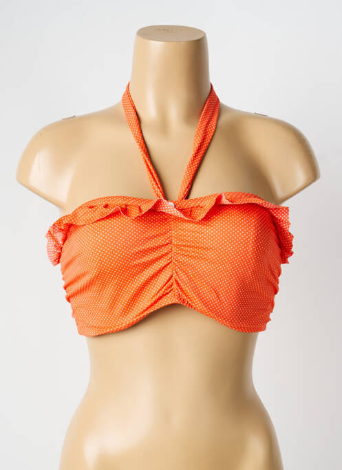 Haut de maillot de bain stretch haut bandeau orange FREYA femme