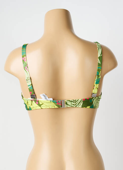 Haut de maillot de bain stretch haut soutien-gorge emboitant vert ANTIGEL femme