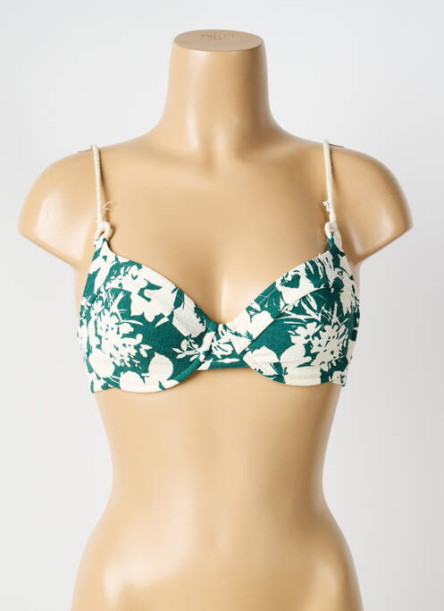 Haut de maillot de bain stretch haut soutien-gorge balconnet vert WATERCULT femme