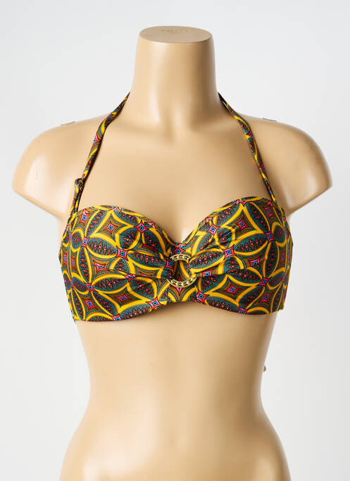 Haut de maillot de bain jaune ANTIGEL femme