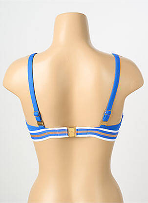 Haut de maillot de bain stretch haut soutien-gorge emboitant bleu LISE CHARMEL femme