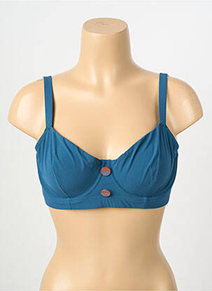 Haut de maillot de bain stretch haut soutien-gorge emboitant bleu SIMONE PERELE femme