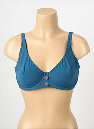 Haut de maillot de bain stretch haut soutien-gorge emboitant bleu SIMONE PERELE femme