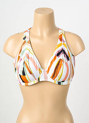 Haut de maillot de bain stretch haut soutien-gorge emboitant blanc FREYA femme