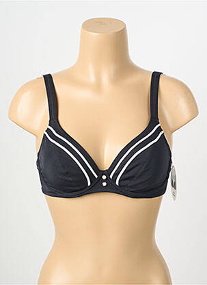Haut de maillot de bain stretch haut soutien-gorge emboitant noir LIDEA femme