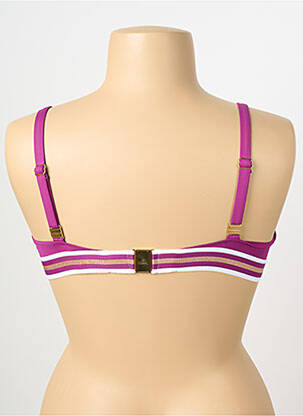 Haut de maillot de bain stretch haut triangles violet LISE CHARMEL femme