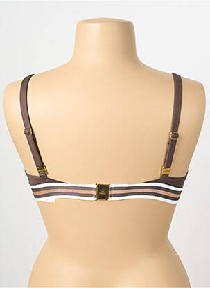 Haut de maillot de bain stretch haut triangles marron LISE CHARMEL femme
