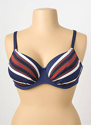 Haut de maillot de bain stretch haut soutien-gorge emboitant bleu FANTASIE femme