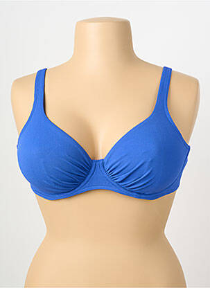 Haut de maillot de bain stretch haut soutien-gorge emboitant bleu BLUELOBSTER femme