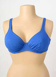 Haut de maillot de bain stretch haut soutien-gorge emboitant bleu BLUELOBSTER femme