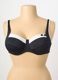 Haut de maillot de bain stretch haut soutien-gorge balconnet noir HUIT femme