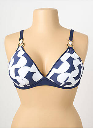 Haut de maillot de bain stretch haut soutien-gorge emboitant blanc LISE CHARMEL femme