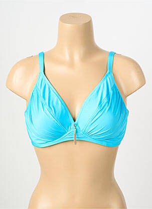 Haut de maillot de bain stretch haut triangles bleu ANTIGEL femme