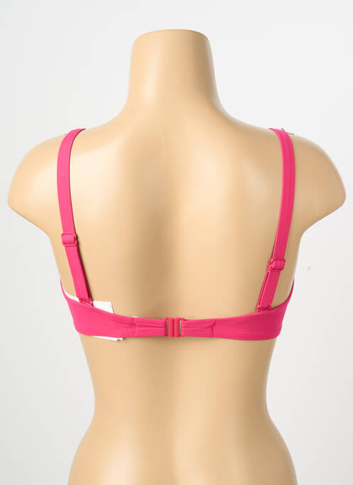 Haut de maillot de bain stretch haut soutien-gorge emboitant rose LIDEA femme