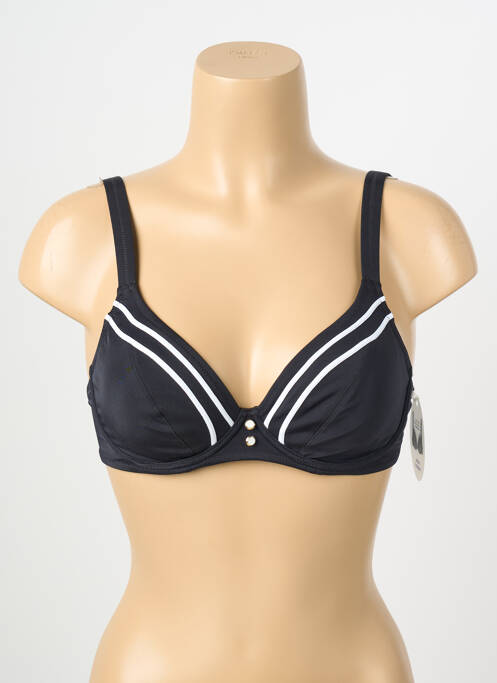 Haut de maillot de bain stretch haut soutien-gorge emboitant noir LIDEA femme