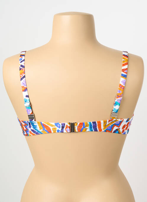 Haut de maillot de bain stretch haut soutien-gorge emboitant bleu ANTIGEL femme