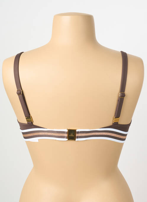 Haut de maillot de bain stretch haut triangles marron LISE CHARMEL femme