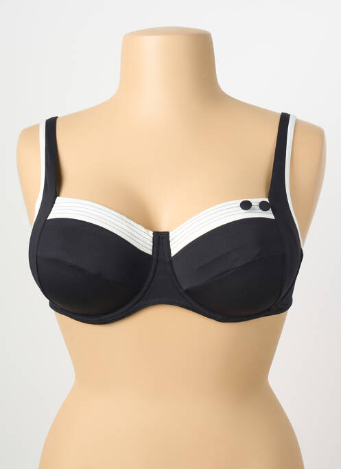 Haut de maillot de bain stretch haut soutien-gorge balconnet noir HUIT femme