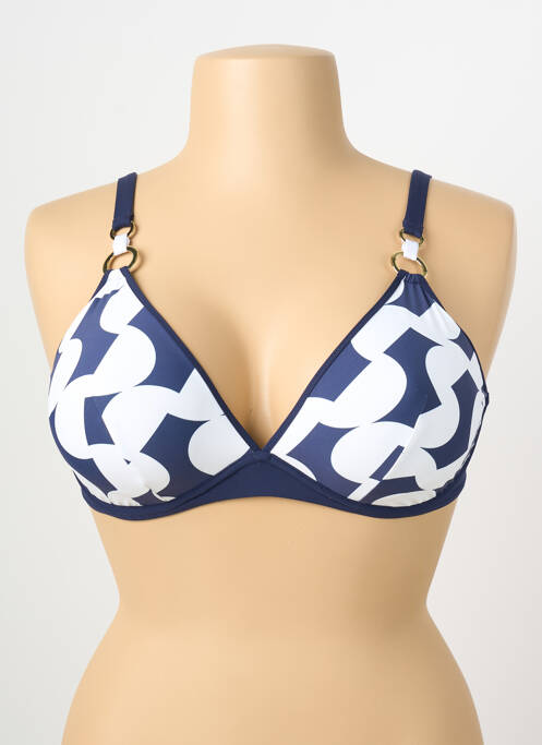 Haut de maillot de bain stretch haut soutien-gorge emboitant blanc LISE CHARMEL femme