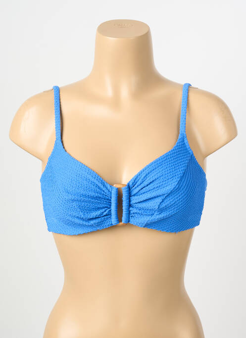 Haut de maillot de bain stretch haut soutien-gorge emboitant bleu WATERCULT femme