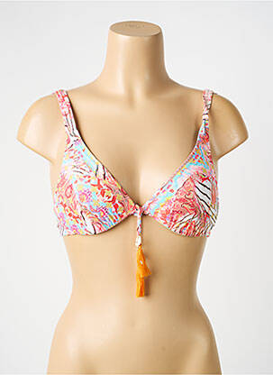 Haut de maillot de bain stretch haut soutien-gorge balconnet orange WATERCULT femme