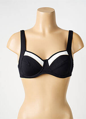 Haut de maillot de bain stretch haut soutien-gorge balconnet noir HUIT femme