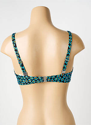 Haut de maillot de bain stretch haut soutien-gorge balconnet bleu ANTIGEL femme