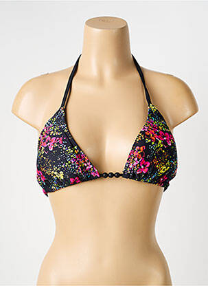 Haut de maillot de bain stretch haut triangles noir SUN GLOW femme