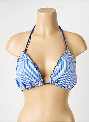 Haut de maillot de bain stretch haut triangles bleu SUN GLOW femme