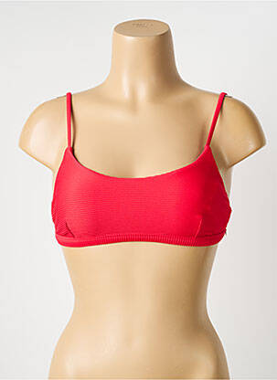 Haut de maillot de bain bretelles élastiquées ajustables rouge SEAFOLLY femme