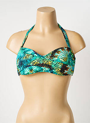 Haut de maillot de bain stretch haut soutien-gorge moulé vert BLUELOBSTER femme
