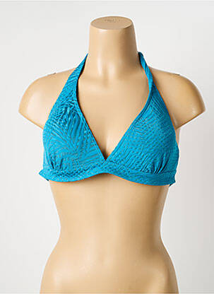 Haut de maillot de bain fermeture liens à nouer haut soutien-gorge avec mousse de rembourrage amovible bleu BLUELOBSTER femme