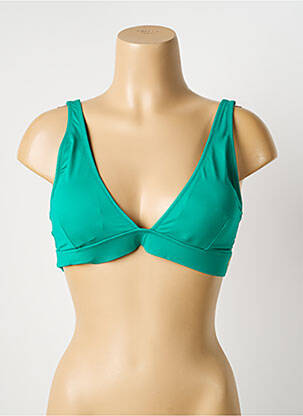 Haut de maillot de bain stretch haut soutien-gorge avec mousse de rembourrage amovible vert GRAIN DE SABLE femme