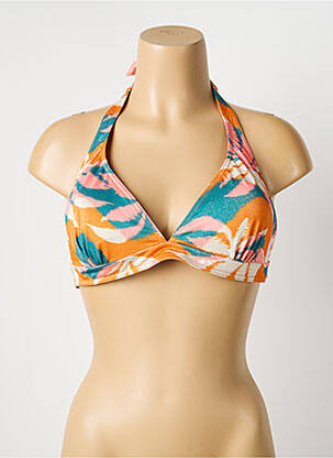 Haut de maillot de bain stretch haut soutien-gorge avec mousse de rembourrage amovible orange BLUELOBSTER femme