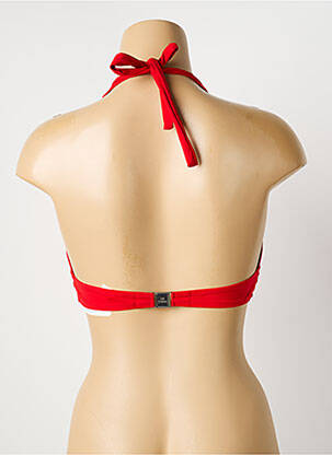 Haut de maillot de bain stretch haut soutien-gorge avec mousse de rembourrage amovible rouge LISE CHARMEL femme