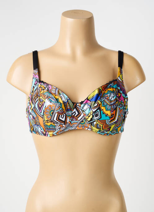 Soutien-gorge effet matière satinée haut soutien-gorge emboitant noir ANTIGEL femme