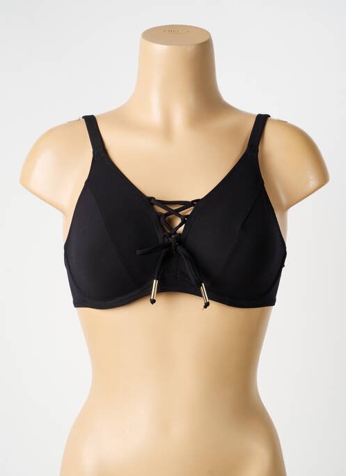 Haut de maillot de bain stretch haut soutien-gorge balconnet noir ANTIGEL femme