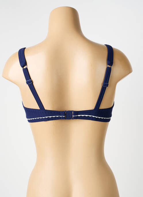 Haut de maillot de bain stretch haut soutien-gorge balconnet bleu HUIT femme