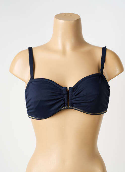 Haut de maillot de bain stretch haut bandeau bleu BLUELOBSTER femme