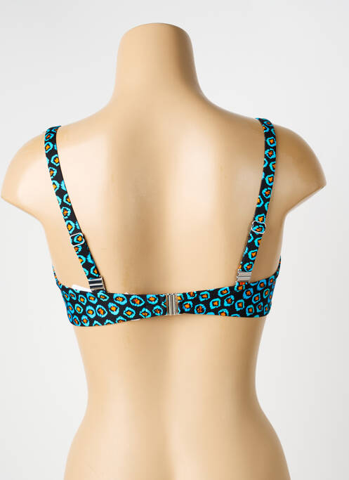 Haut de maillot de bain stretch haut soutien-gorge balconnet bleu ANTIGEL femme