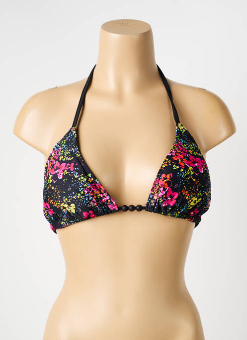 Haut de maillot de bain stretch haut triangles noir SUN GLOW femme