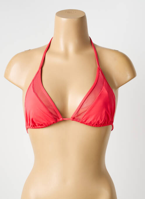 Haut de maillot de bain stretch haut triangles rouge BLUELOBSTER femme
