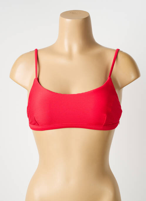 Haut de maillot de bain bretelles élastiquées ajustables rouge SEAFOLLY femme