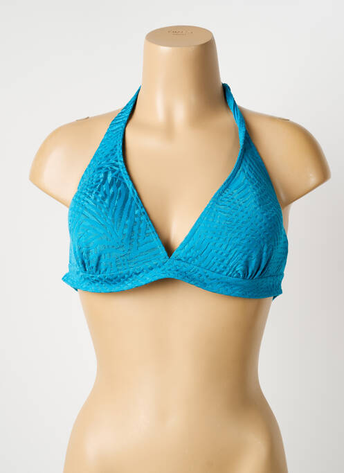 Haut de maillot de bain fermeture liens à nouer haut soutien-gorge avec mousse de rembourrage amovible bleu BLUELOBSTER femme