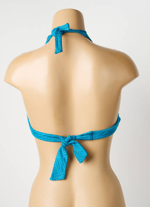 Haut de maillot de bain fermeture liens à nouer haut soutien-gorge avec mousse de rembourrage amovible bleu BLUELOBSTER femme