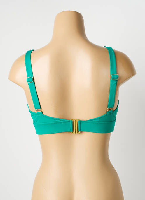 Haut de maillot de bain stretch haut soutien-gorge avec mousse de rembourrage amovible vert GRAIN DE SABLE femme